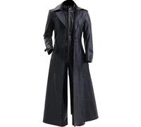 LP-FACON Leon Kennedy Cosplay - Mens Resident Albert Wesker Black Coat - Evil Knight Costume Albert Wesker Coat