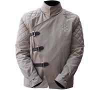 LP-FACON Men's Jason Statham Beekeper Cosplay Costume Cotton Stylish Jacket - Quilted Brown Tan Mens Jacket Cotton