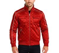 LP-FACON Ryan Gosling Fall Guy Jacket - Drive Jacket Scorpion - Red Satin Bomber Jacket Men