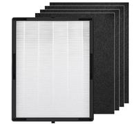 LP-HF350 True HEPA Replacement Filter for LivePure Aspen Series LP350TH and LP350THP Air Purifier, includes 1 H13 HEPA Filter and 4 Pre-Filters, Part # LP-HF350 & LP-PF900