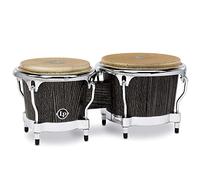 LP Latin Percussion Bongo Uptown Sculpted Ash 7 und 8,5", Esche/Naturfell, Finish: Ebony Stain/Chrome, LP201SA