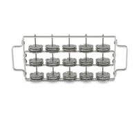 LP Latin Percussion Chocalhos Brazilian, galvanisierte Aluminium-Schellen, klein, leicht LP3601, Percussioninstrument, Glockenspiel, Schellenring,Silver