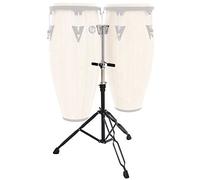 LP Latin Percussion Congaständer Aspire Slide Mount Double für LP Congas, leicht, höhenverstellbar, einfache Montage, Kesselschutz, doppelstrebig, verchromt, LPA653