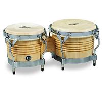 LP Matador Wood Bongos Natural Chrome Hardware