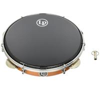 LP Latin Percussion Pandeiro Brazilian 10" Hartholz + 2-lagiges schwarzes Kunststofffell, Finish: Honey/Chrom-Hardware, 5 Pandeiro-Schellen, 7 Spannschrauben, Tragetasche, LP3010, Rahmentrommel, Tambourin,für Drum Circle und Musikschule - die Bühne und den Proberaum