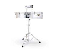 Latin Percussion M257 14 Plus Matador Timbales, Chrome, 15 x 8-Inch