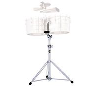 LP Latin Percussion Timbaleständer Tito Puente Thunder Timbs höhenverstellbar, verchromter Stahl, doppelstrebig, für Timbales, LP981A