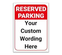 LP Lifestyle Custom Reserved Parking Sign - Personalised Waterproof PVC Parking Notice for Driveway & Business Use, Weatherproof Rust-Free, Choice of Colours, Sizes & Fixings (Landscape (No. 362))