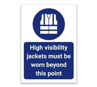 LP Lifestyle High Visibility Jackets Must Be Worn Sign - Durable Weatherproof Rust-Free Waterproof PPE Safety Sign for Construction Site Workplace No.436 (A4 (210mm x 297mm) - No Holes)