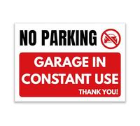 LP Lifestyle No Parking Garage in Constant Use Sign - Durable Weatherproof Waterproof Rust-Free PVC Driveway Access Notice Outdoor Wall Gate No.525 (A4 (210mm x 297mm) - No Holes)