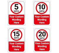 LP Lifestyle Weatherproof Custom Speed Limit Sign 5-20 MPH - Add Your Own Wording, Durable Rust-Free PVC Outdoor Traffic Safety Sign for Private Roads & Sites No. 402