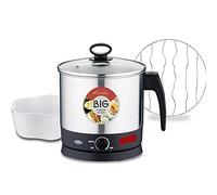 LP Living Plus Electric Multifunctional Pot, Steamer with Wire Rack and Bowl, Fast Boiling, Cordless, One Button Touch, for Noodles, Dumplings, Soup, Egg