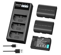 LP LP-E6 LPE6N Battery Charger Pack, 3-Pack 2600mAh Battery+Triple Slot Charger Compatible with Canon EOS R6 R5 R 90D 80D 70D 60DA 6D Mark II 5D Mark II/III/IV 5DS 5DS R 7D 7D Mark II XC15 XC10 4K/6K