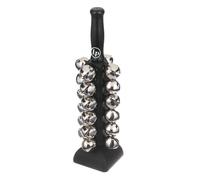 Latin Percussion Sleigh Bell, wooden handle 13.5’, 24 powerful-sounding bells, silicone foot, black/chrome LP3724
