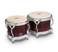 LP Matador Wood Bongos Almond Brown Chrome Hardware