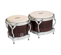 LP Matador Wood Bongos Dark Brown Chrome Hardware