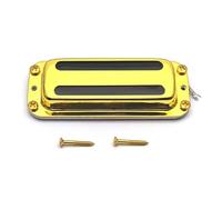 LP Pickup Integrated Humbucker with Two Line Brass Cover 90x38MM Electric Guitar Pickup Guitar Accessories(Gold)