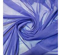 LP Power Net Fabric Premium Sheer 4 Way Stretch Mesh Lining Dressmaking Material 58" Wide by The Meter UK (2 Meter, Royal Blue)