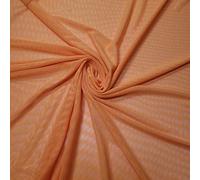 LP Power Net Fabric Premium Sheer 4 Way Stretch Mesh Lining Dressmaking Material 58" Wide by The Meter UK (1 Meter, Orange)