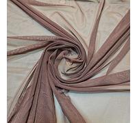 LP Power Net Fabric Premium Sheer 4 Way Stretch Mesh Lining Dressmaking Material 58" Wide by The Meter UK (2 Meter, Mauve)