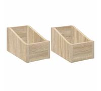 LP Record Box Engineered Wood Vinyl Storage Record Organizer vidaXL