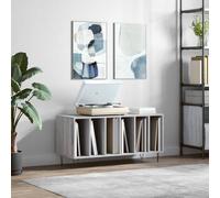 (grey sonoma) vidaXL Record Cabinet Record Storage Cabinet Sideboard White Engineered Wood