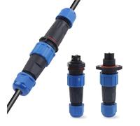 LP/SP16 F Cable Connector 2/3/4 Pin Docking/Nut/Flange IP68 Aviation Socket Male Female Outdoor Panel Mounted 1Pcs(Flange Type,4P)