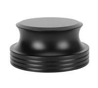 LP Turntable Disc Stabilizer, Record Weight Stabilizer, Aluminum Alloy HiFi Record Clamp with Felt Cushion for Reduced Vibration and Improved Sound Quality (Black)
