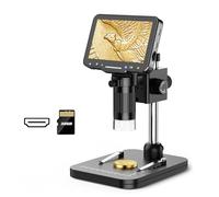 LP043H 4.3 Inch HDMI Coin Microscope, Leipan 1000X LCD Digital Microscope for Adults,1080P Coin Magnifier Taking Photo/Video with 8 LEDs,Compatible with Windows,Mac,and TV,32GB SD Card Included