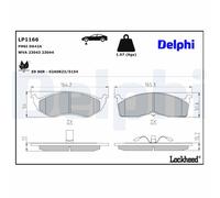 LP1166 BRAKE PAD SET, DISC BRAKE DELPHI