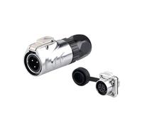 LP12 Metal Flange Aviation Plug 2 3 4 5 7 8 core All Metal Micro Panel Mount Connector(3 core)