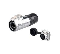 LP12 Metal Flange Aviation Plug 2 3 4 5 7 8 core All Metal Micro Panel Mount Connector(8 core)