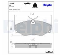 LP1767 BRAKE PAD SET, DISC BRAKE DELPHI