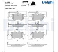 LP1861 BRAKE PAD SET, DISC BRAKE FITS OPEL ADAM 1.4 S