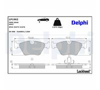 LP1962 BRAKE PAD SET, DISC BRAKE DELPHI