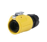 LP20 IP68 Waterproof RJ45 CAT6 Panel Mount Connector | IP68 CAT6 RJ45 panel mount connector, 1/4 bayonet, 500+ cycles, UL94-V0(Plug yellow)