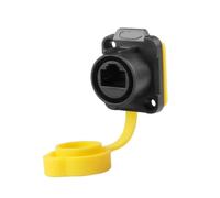 LP20 IP68 Waterproof RJ45 CAT6 Panel Mount Connector | IP68 CAT6 RJ45 panel mount connector, 1/4 bayonet, 500+ cycles, UL94-V0(Socket e)