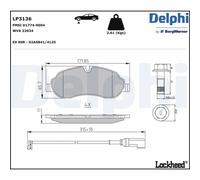 LP3136 BRAKE PAD SET, DISC BRAKE FITS: FORD TOURNEO CUSTOM V362 BUS 2.0 ECOBLUE