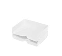 LPACXBYD 2PC Multi-use Simple Style Sturdy Storage Box Stackable Desktop File Document Tray Organizer Horizontal A4 Size File For storage of documents