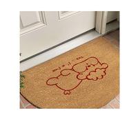 LPACXBYD Coir Door Mats Imitation Coconut Palm Floor Mat Semi-circle Cuttable Entrance Door Scraping Mud Dust Removal Anti-slip Foot Rug Doormat(Color 2)