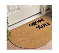 LPACXBYD Coir Door Mats Imitation Coconut Palm Floor Mat Semi-circle Cuttable Entrance Door Scraping Mud Dust Removal Anti-slip Foot Rug Doormat(Color 1)