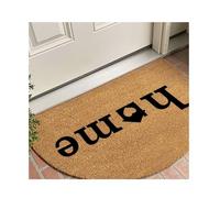 LPACXBYD Coir Door Mats Imitation Coconut Palm Floor Mat Semi-circle Cuttable Entrance Door Scraping Mud Dust Removal Anti-slip Foot Rug Doormat(Color 3)