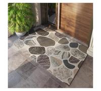 LPACXBYD Floor Mat Stone Pattern Home Living Room Entrance Doormat Bedroom Flower Printed Anti-slip Carpets Washable Bathroom Kitchen Rug For vacuuming entry doors(10,30x50cm)
