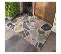 LPACXBYD Floor Mat Stone Pattern Home Living Room Entrance Doormat Bedroom Flower Printed Anti-slip Carpets Washable Bathroom Kitchen Rug For vacuuming entry doors(1,40x60cm)