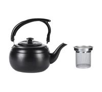 LPACXBYD Gas Kettle Small Teapot Thickened Stainless Steel Boiling Water Kettle With Filter Hotel Tea Pot Induction Cooker Delicate(1.5L,Black)