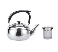 LPACXBYD Gas Kettle Small Teapot Thickened Stainless Steel Boiling Water Kettle With Filter Hotel Tea Pot Induction Cooker Delicate(1.2L,Silver)