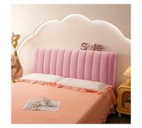LPACXBYD Short Plush Quilted Headboard Cover Soft Thick Velvet Bed Head Cover All-inclusive Bedside Protector Cover For protecting the head of the bed(Pink,W100 x H70cm)