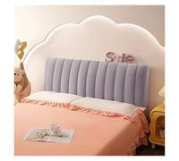 LPACXBYD Short Plush Quilted Headboard Cover Soft Thick Velvet Bed Head Cover All-inclusive Bedside Protector Cover For protecting the head of the bed(Light Gray,W140 x H70cm)