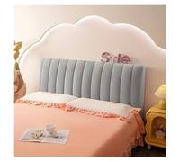 LPACXBYD Soft Thick Velvet Bed Head Cover Short Plush Quilted Headboard Cover All-inclusive Bedside Protector For protecting the head of the bed(Light Gray,W150 x H70cm)