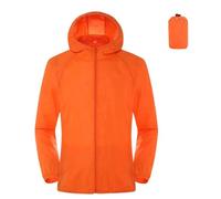 LPACXBYD Sun Protection Jacket Anti-scratch Trendy Men Women Waterproof Sun Protection Coat Anti-wrinkle Couples Jacket Hooded For Work(Orange,M)